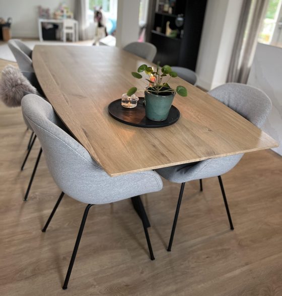 Massief Eiken Tafel Bootsmodel