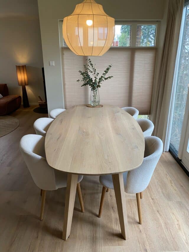Massief Eiken Eettafel Deens Ovaal