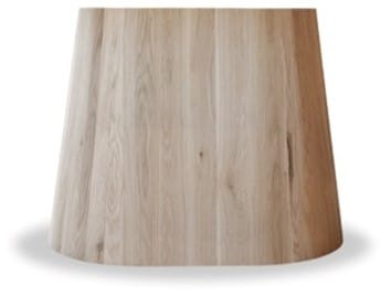 Eiken houten kegel tafelpoot ovaal