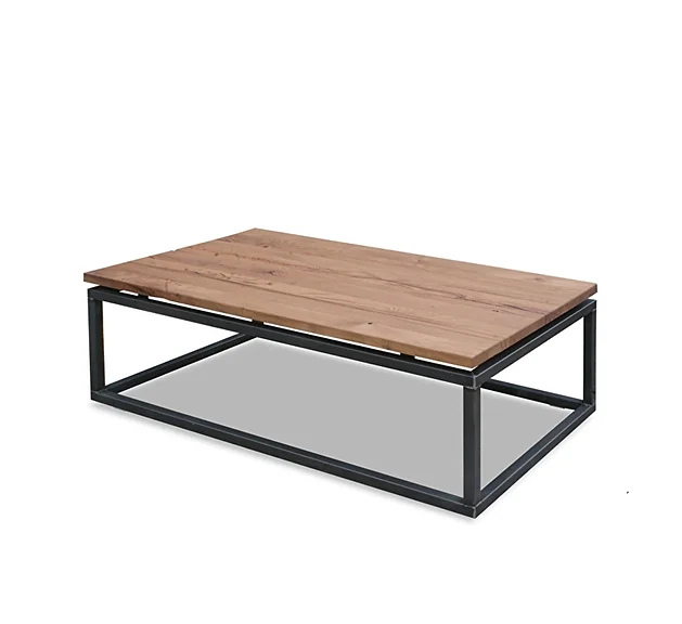 Salontafel recht, massief eiken