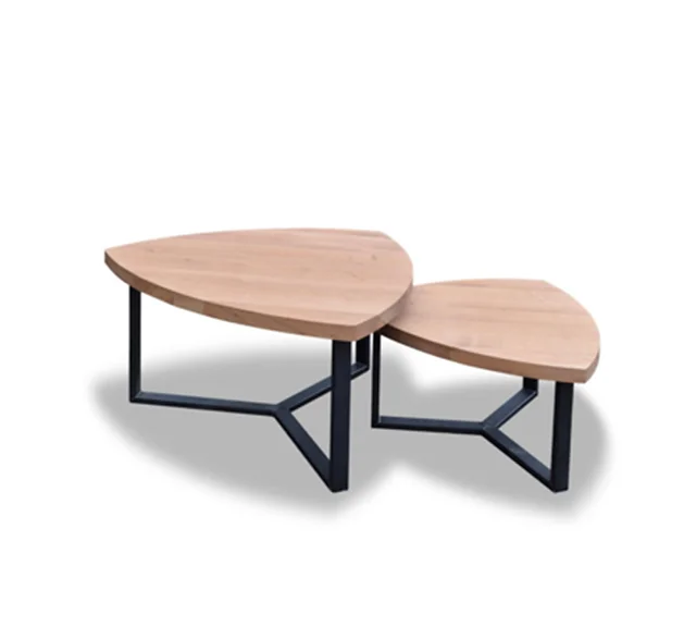 Zwevende bureautafel, massief eiken