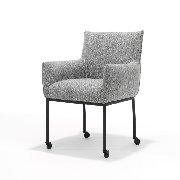 Eetkamerstoel Giant Grey - met wielen
