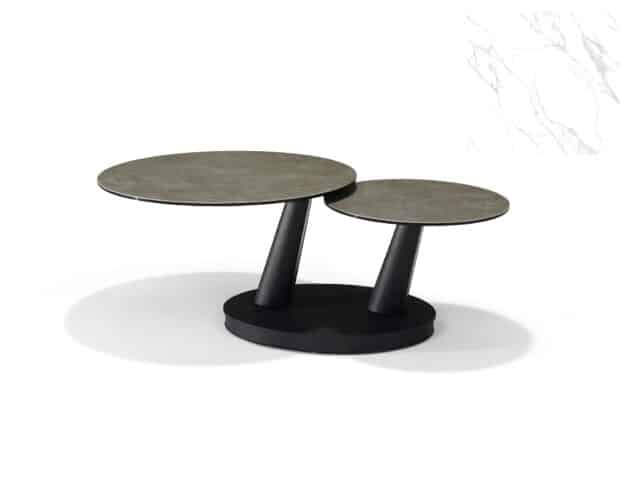 Antares Salontafel B 5712 8211 Wit Deckstone 8211 2 Bladen Draaibaar